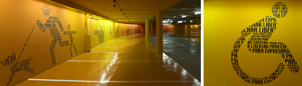 Parking garage; Designer - Teresa Sapey; Hotel Puerta America, Madrid 